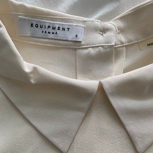 Equipment Blouse, Off-White or Cream, SZ S